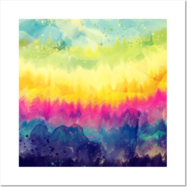 Tie Dye Rainbow Wall Art by aquariart